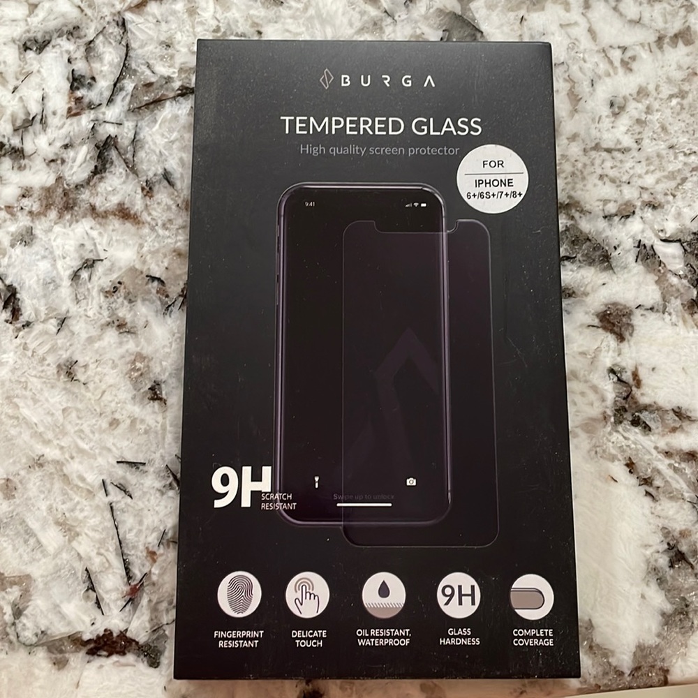 Tempered glass for iPhone 6-8 regular and plus
